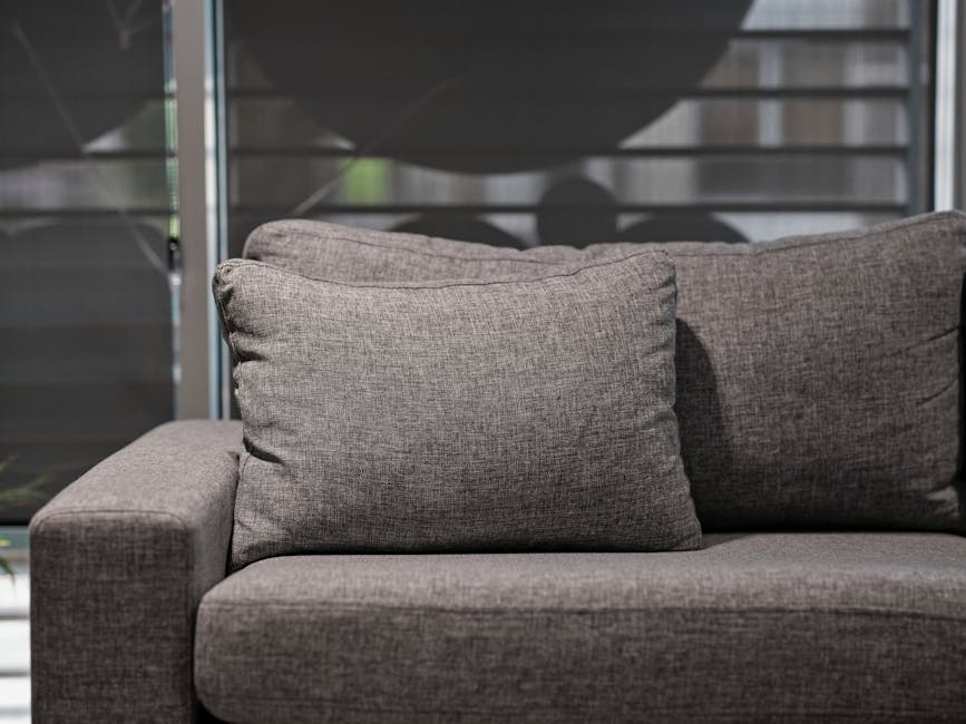 Detailed upholstery cleaning on a sofa