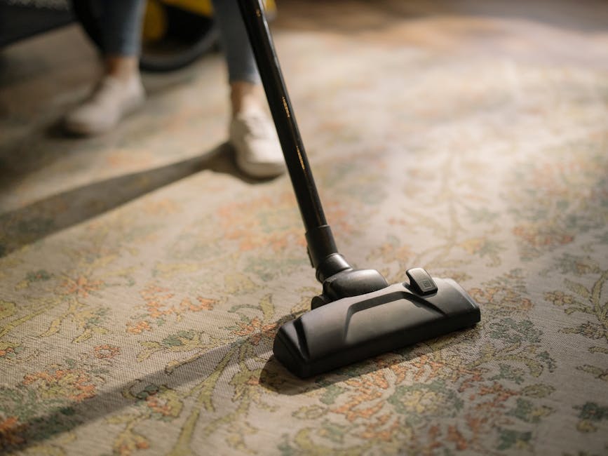 Beautifully clean living room carpet after professional cleaning